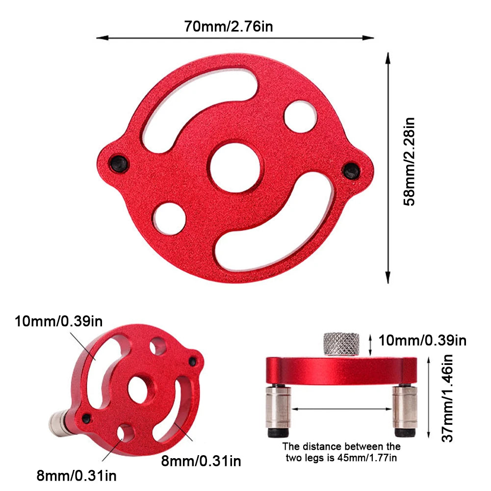 3-10mm Vertical Aluminum Alloy Woodworking Punching Machine with Self Guided Locator Fixture Kit for DIY Furniture Connection
