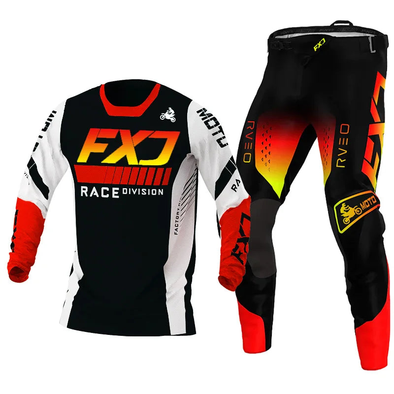 Enduro suit Motocross Jersey Pant Kits Off-road pink yellow blue mx mtb cross Motorcycle Mens Kits Women's white green red black