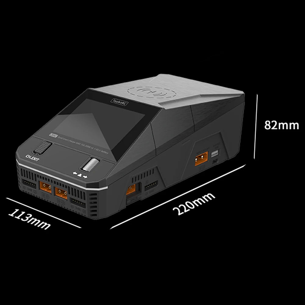 ToolkitRC Q6AC Charger AC 400W/DC 1000W 4CH output Built-in 65W USB A/TYPEC Output ,LiPo, 1-6S，NiMH 1-16S,PB 1-10S Charger IPS