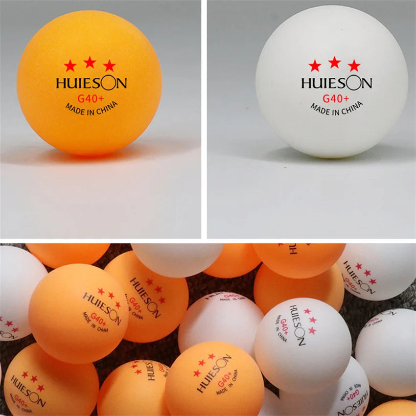 Huieson 3 Star Ping Pong Balls 50~100 PCS ABS 40+ New Material Table Tennis Balls Ping Pong Balls For Competition