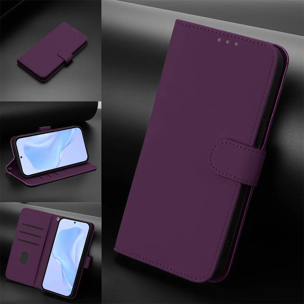 Flip Leather Phone Case for VIVO V40 V40e V40 SE V50 V50e V60 Lite T4X T4 T3X T2 Case Pinkycolor Wallet Back Cover