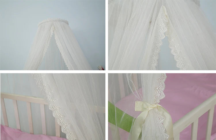 Foldable Free-standing Easy Set Baby Cot Playpen Umbrella Mosquito Net