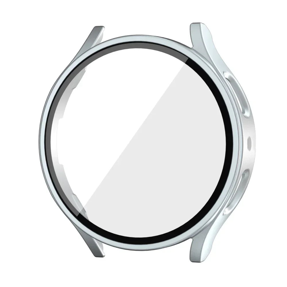 Tempered Glass+PC Cover for Samsung Galaxy Watch 4 5 6 44mm 40mm All Coverage Protective Bumper Case Galaxy Watch4 5 Accessories