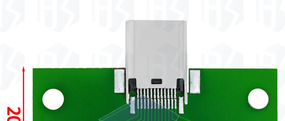 Type-C Male to Female USB 3.1 Test PCB Board Adapter Type C 24P 2.54mm Connector Socket For Data Line Wire Cable Transfer