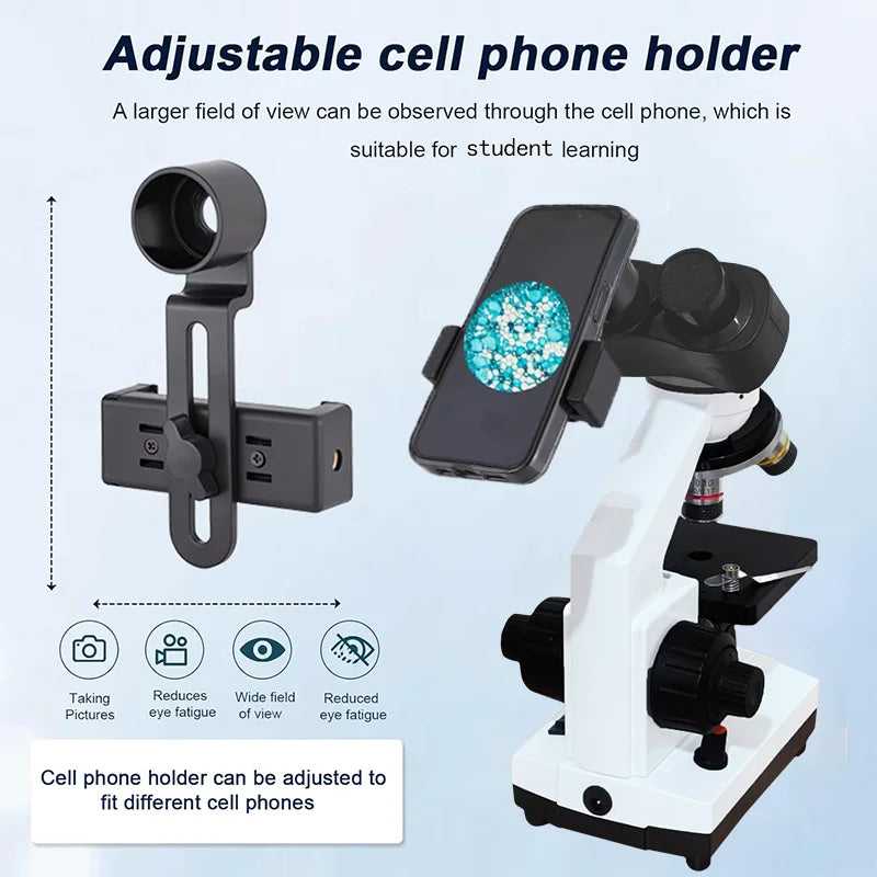 Adults Binocular Microscope 40X‑2000X HD Inspection Laboratory Optical Microscope Tool Set For Schools&Home&Scientific research