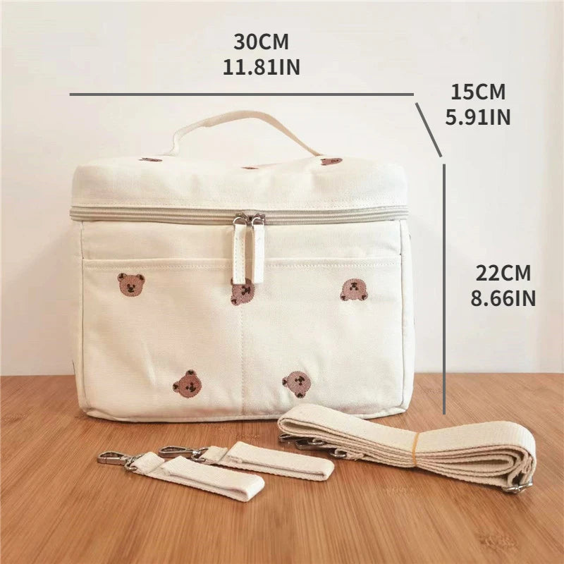 Baby Diaper Bag Outdoor Mommy Shoulder Bag Waterproof Baby Bottle Insulation Mommy Bag Baby Cart Hanging Bag Trolley Accessories