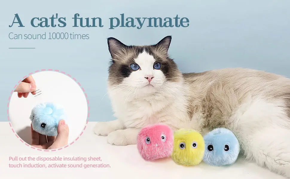 Smart cat and dog toys palla interattiva peluche Electric catnip training toys kittens and puppies touch vocal pet plush bark ba