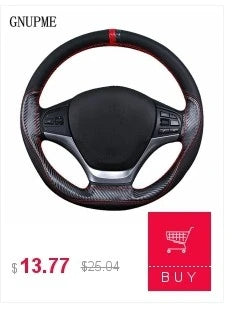 DIY Soft Fiber Leather Steering Wheel Covers Universal braid Car steering-wheel With Needles And Thread Interior accessories