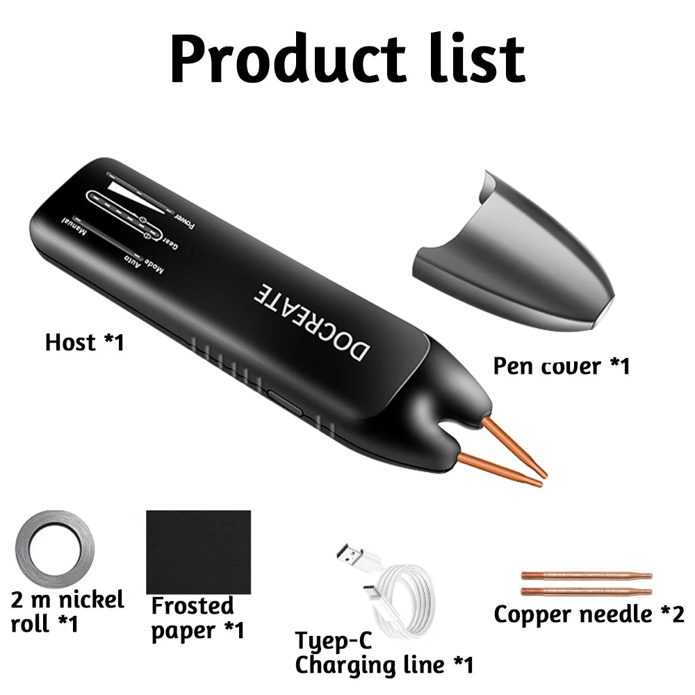 Docreate Color screen portable handheld small spot welder 18650 mobile phone lithium battery nickel plate collision welding