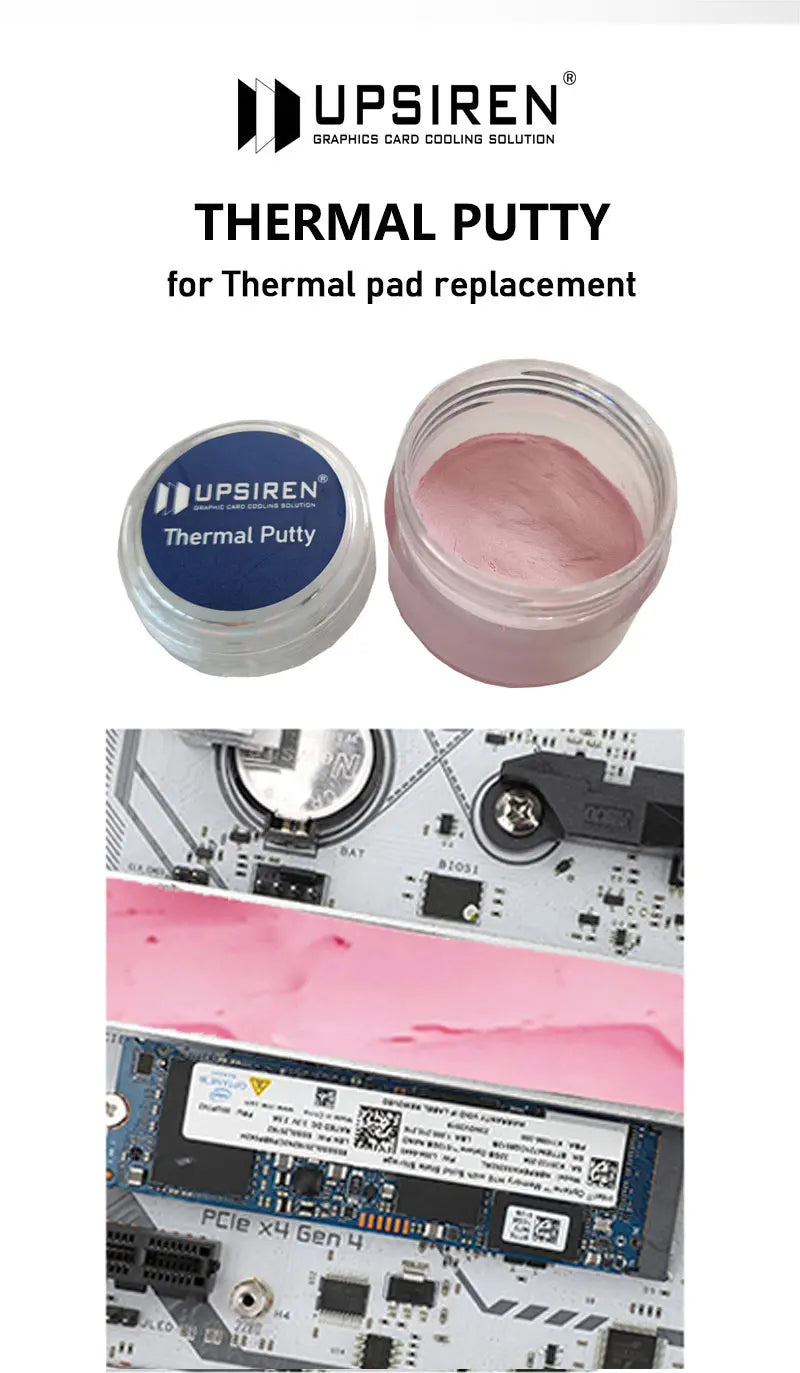 UPSIREN Thermal Putty UTP-8 For VGA GPU IC Processor Rapid Cooling Thermal Pad Replacement Heat Blocking Putty High Performance