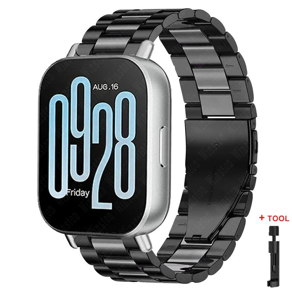 22mm Stainless Steel Strap for Redmi Watch 5 Active 5 Lite Metal Band for Xiaomi Redmi Watch 3 Active 3 Lite Bracelet Wristband