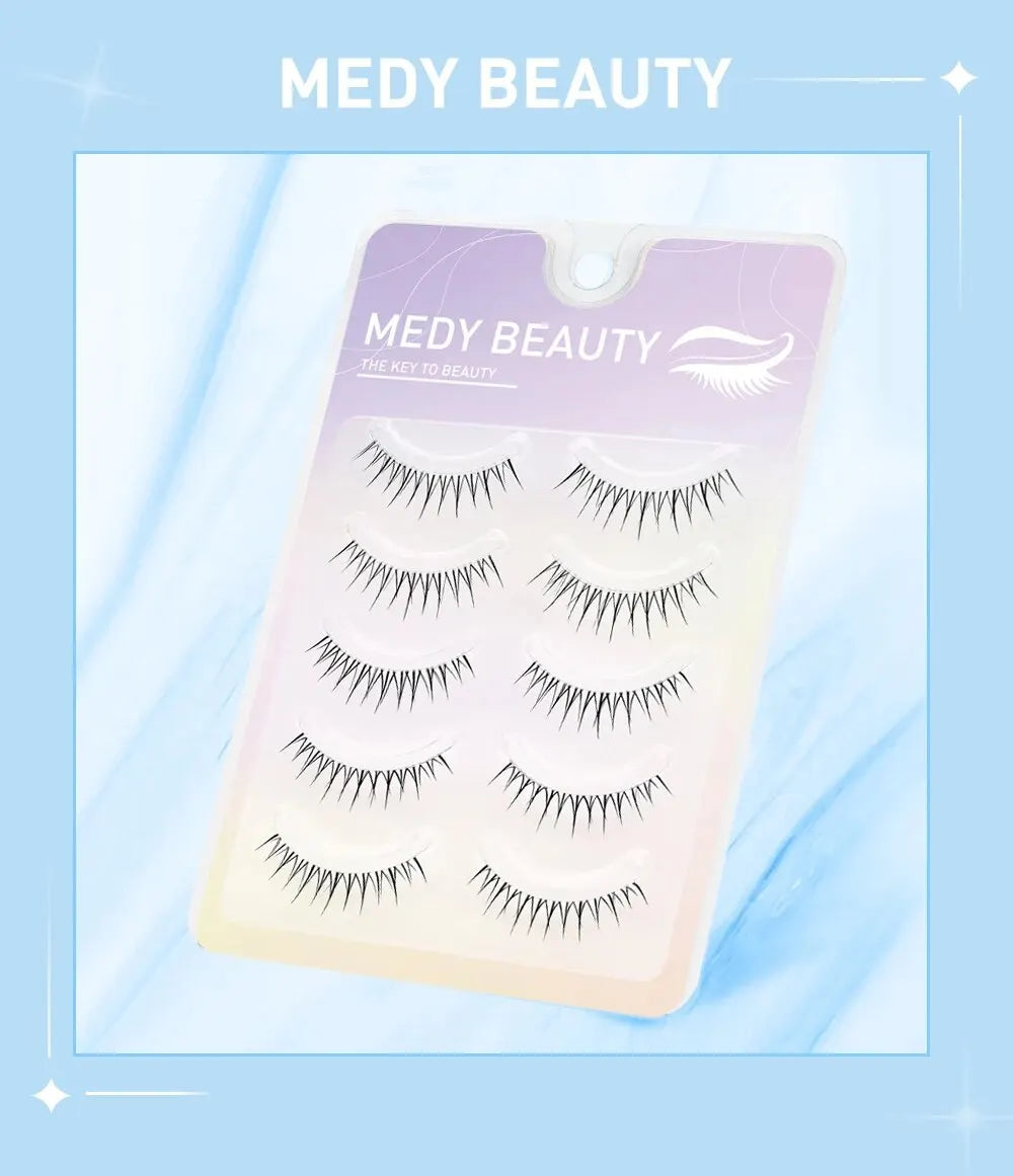 5Pairs Lashes Premade Fan A/M Shape 3D Spikes Cluster Eyelash Mix Extension Makeup Super Natural Wispy DIY Premade Peduncle