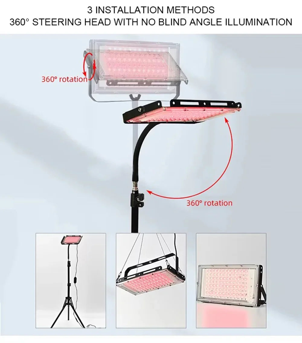 96 LEDs Red Light Therapy Lamp for Full Body Infrared Light Device Face Body Pain Stress Relief Daily Skin Care 660nm 850nm