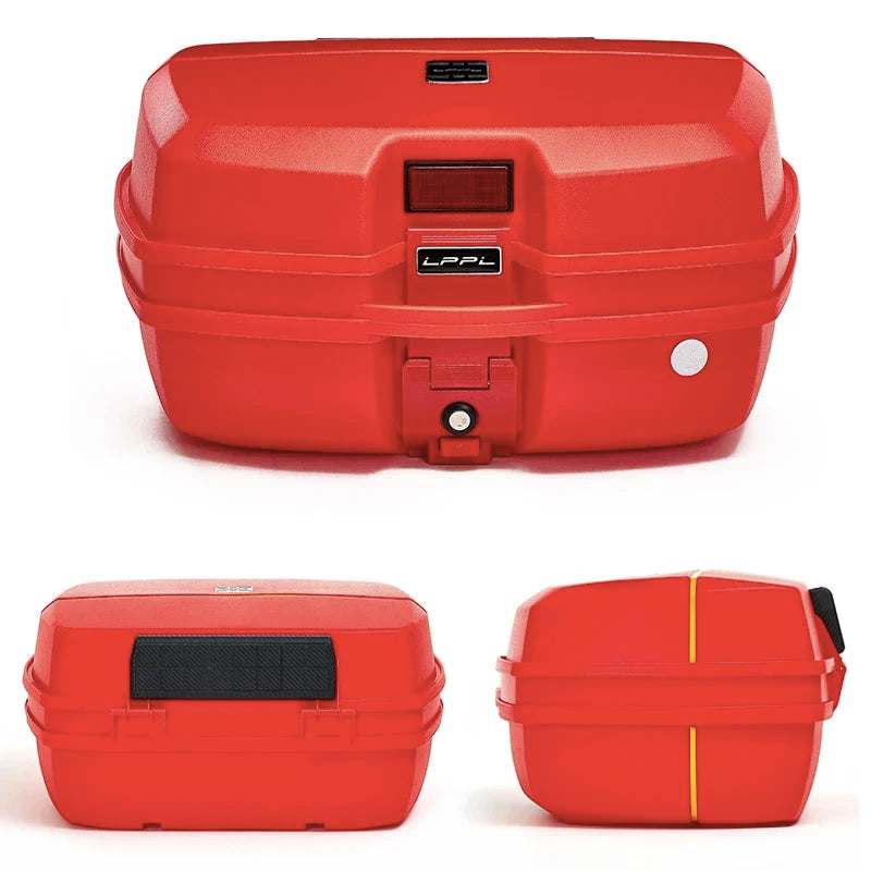 45L Motorcycle Tour Tail Box Motorcycle Luggage Box Top Case with 2 Keys Multifunctional  for Luggage Storage