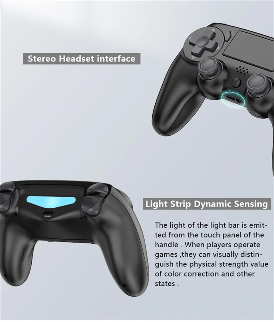 GAMINJA Wireless Gamepad with Six Axis Gyros Dual Vibration Game Controller For PS4 PS3 Game Console Windows 7 8 10 PC Joystick