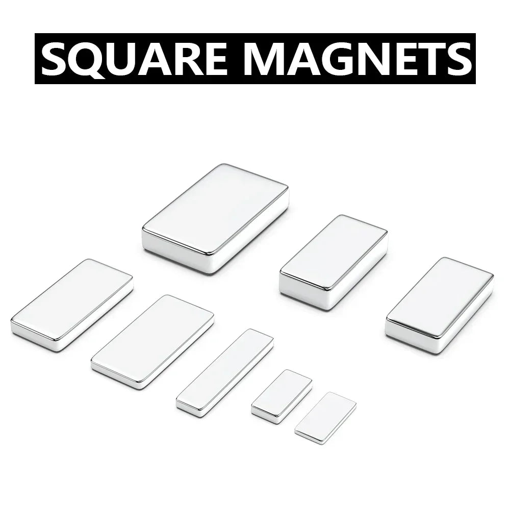 20-100Pcs Super Strong Neodymium Magnets 10/15/20mm X 5/10mm X 3mm N35 NdFeB Block Magnets Square Magnets Refrigerator Stickers