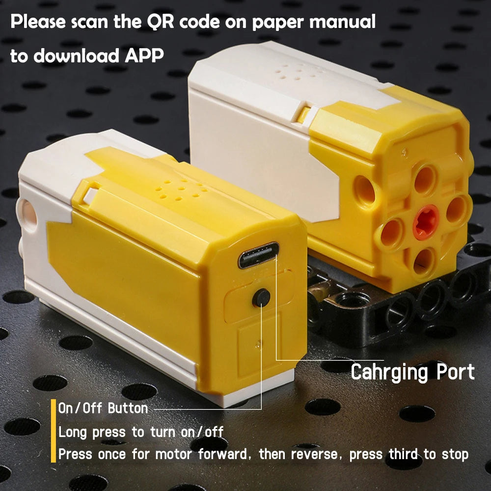 MOC 6 Speed Gearbox Engine Manual Transmission Model APP Control M Motor AA Battery Box 8883 8881 Building Block Power Functions