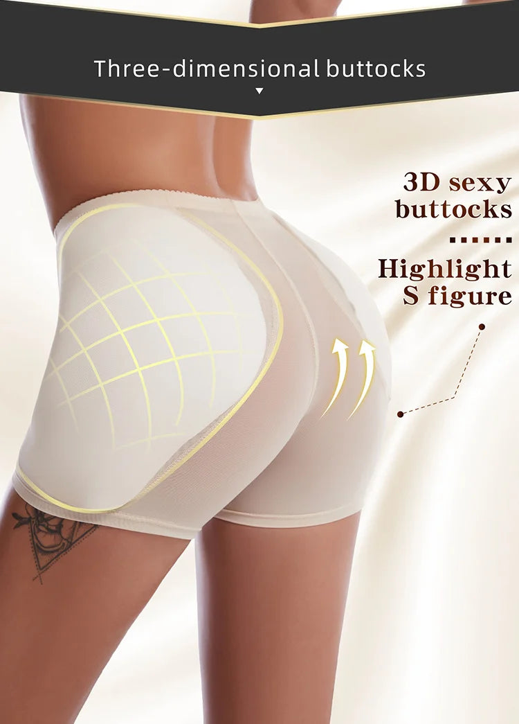 YBFDO Women Hip Enhancer Body Shaper Butt Lifter Shapewear Underwear Pad High Waist Trainer Plus Size Tummy Control Panties