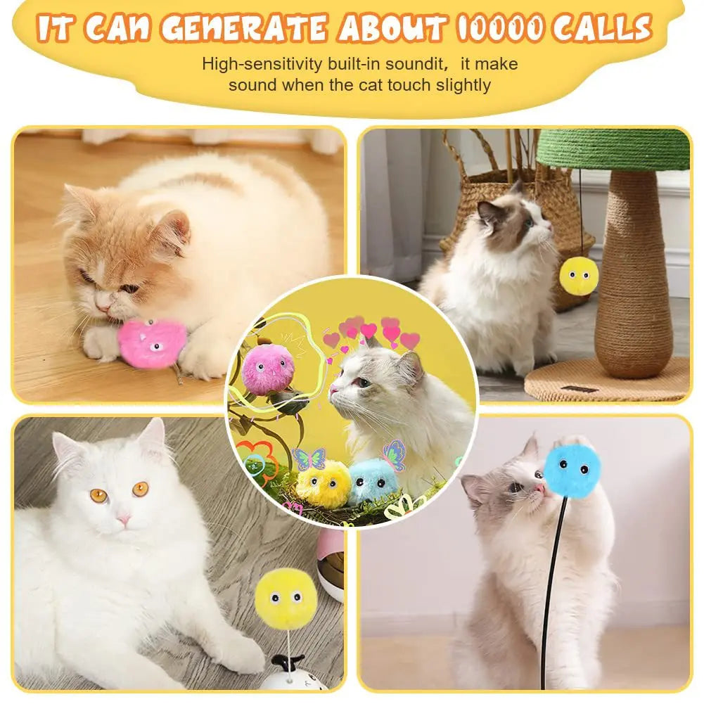 Smart cat and dog toys palla interattiva peluche Electric catnip training toys kittens and puppies touch vocal pet plush bark ba