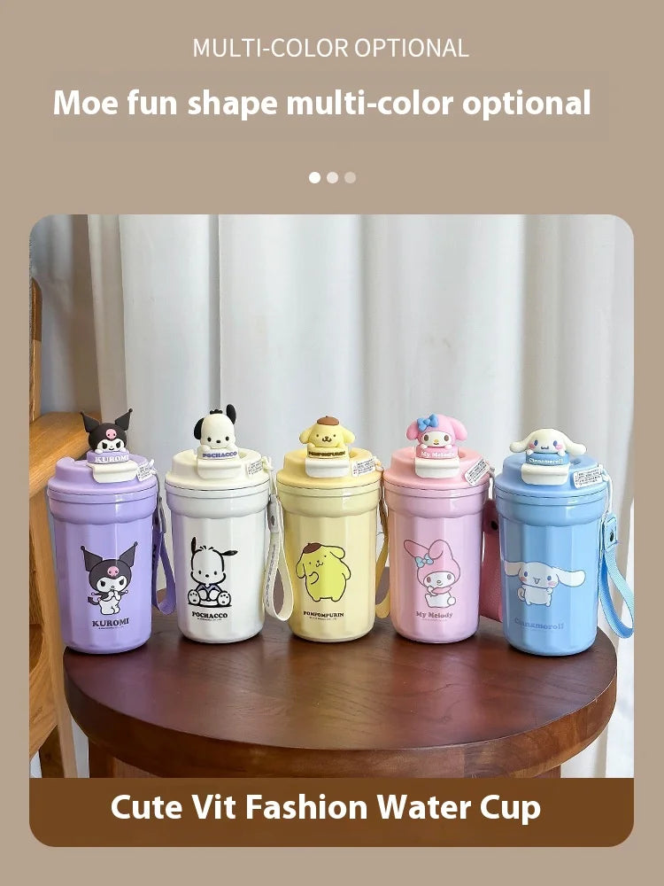 Cute Cartoon Children Insulated Cup With High Appearance 304 Stainless Steel Large Capacity Student Children Portable Water Cup