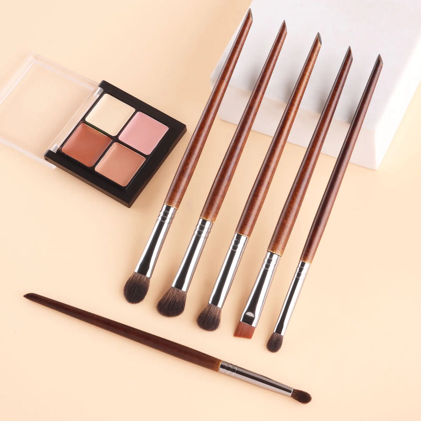 6pcs Eye Makeup brushes Eyeshadow make up smudge crease eyebrow detail smoky eye brush