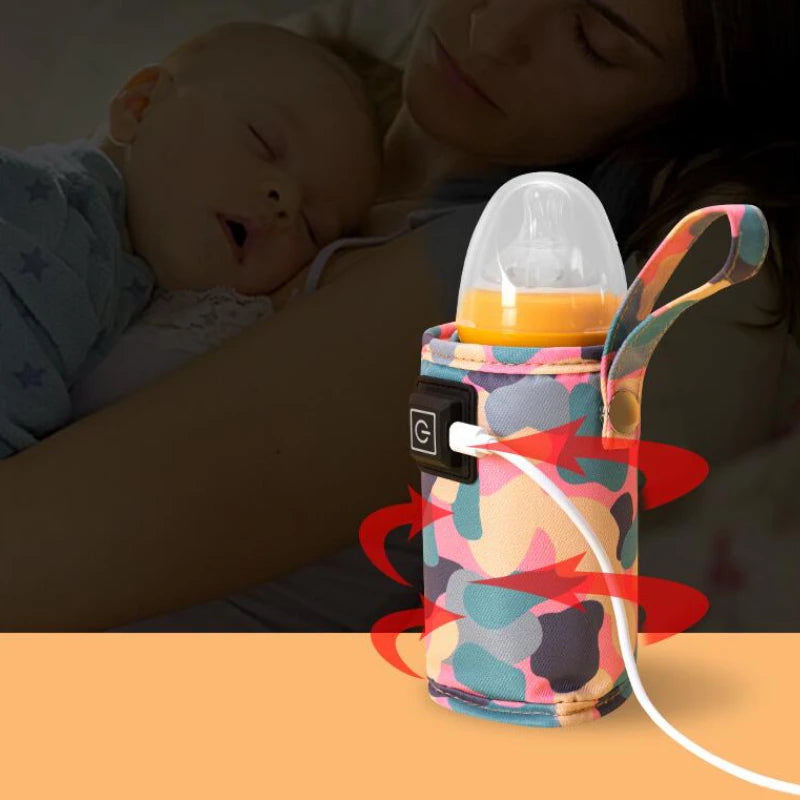 USB Milk Water Warmer Travel Stroller Insulated Bag Baby Nursing Bottle Heater Supplies for Outdoor botella de agua para niños