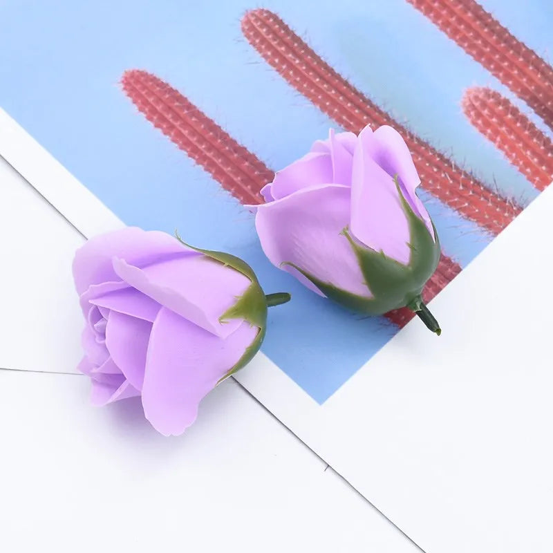 Soap Rose Flower Wedding Wall Home Garden Garland Decor Holiday Party festival Diy Gift box Bride bouquet Wrist Flower Ornaments