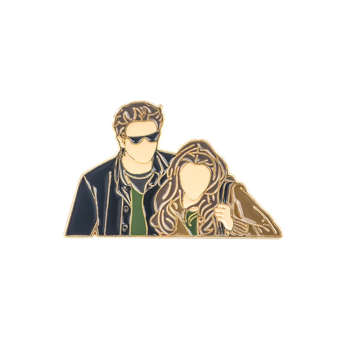 Love Movie Characters Pins Cartoon Badges Brooches for Clothing Enamel Pin Couple's Badges Jewelry Accessories Gifts for Friends