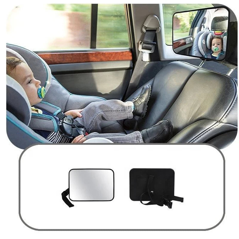 Car Safety Car Baby Mirror Safety Rearview Mirror Rear Seat Mirror Child Seat Headrest Mounting Mirror Safety Monitor Square