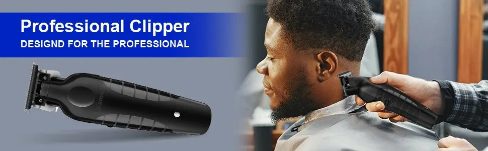 KEMEI Black Hair Clippers for Men Cordless Clippers for Hair Cutting Professional Barber Clippers USB Rechargeable Wireless Hair