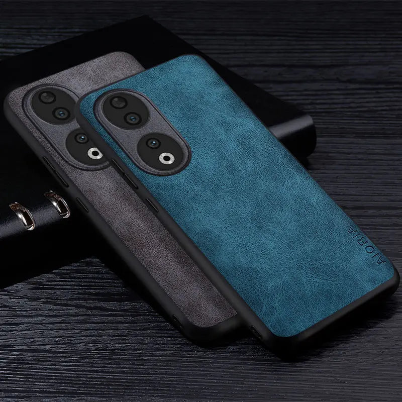 Premium PU Leathe Phone Case for Honor 90 70 50 20 10 Pro Lite Scratch-Resistant Solid Color Protective Cover