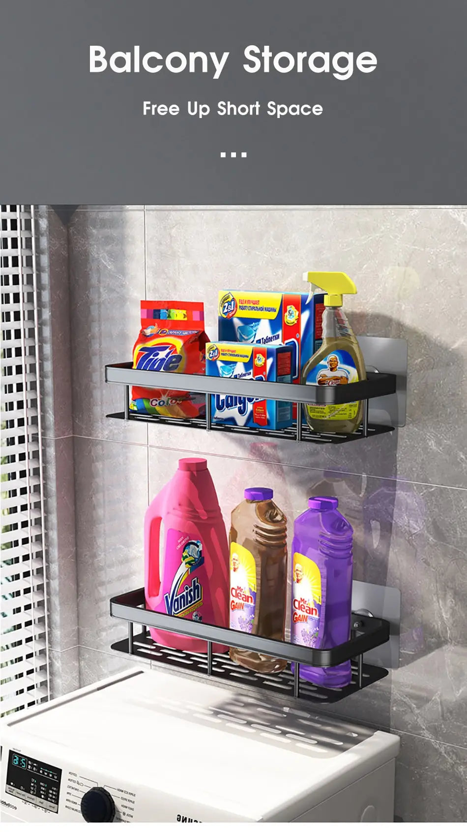 Bathroom Storage Rack No Drill Shelves Wall Mount Corner Shelf Shower Holder For WC Shampoo Organizer Bathroom Accessories