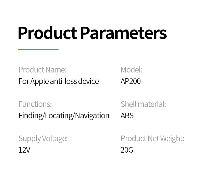 AP200 20W Universal Mini OBD GPS Locator Tracker Cigarette Lighter USB Type-C Adapter Hidden Find My Apple Official App