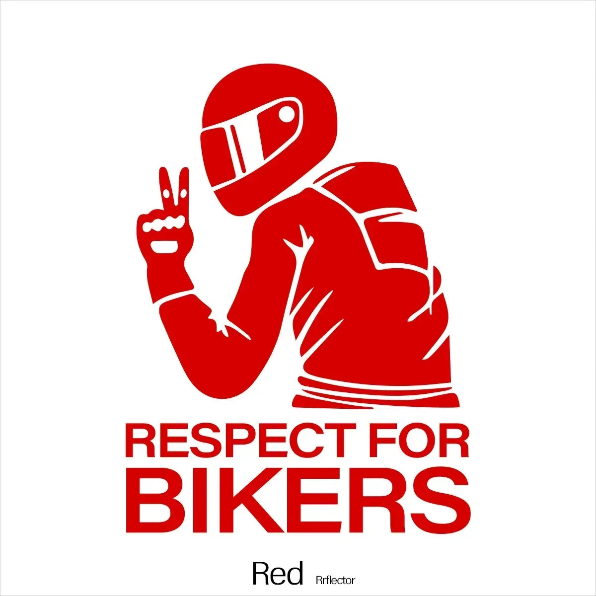 Respect for Bikers Car for Bikers Personality Laser Reflective Sticker Motorcycle Rider Electric Friends Creative Tools Amagi