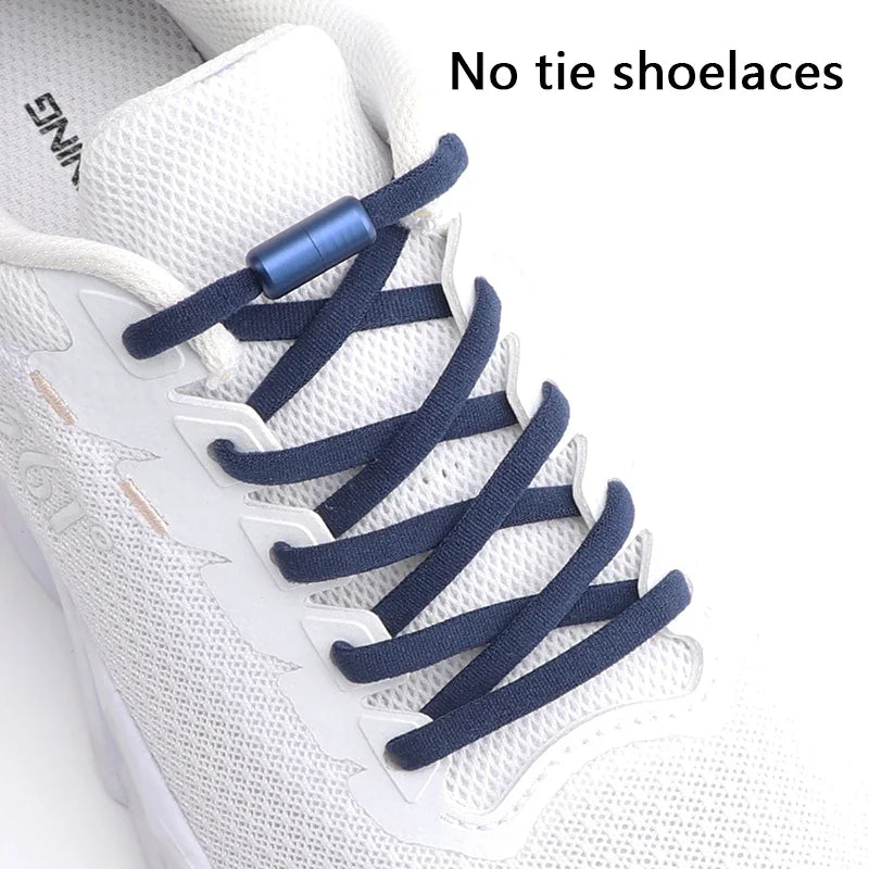 Elastic laces Sneakers Colorful Options No tie Shoelace for Sports Round Shoelaces without ties Kids Adult Shoes  Accessories