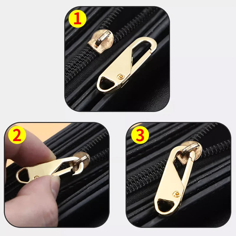 5/10 Pieces Zipper Pull Replacement Zipper Repair Kit Zipper Slider Pull Tab Universal Zipper Fixer Metal Zipper Head