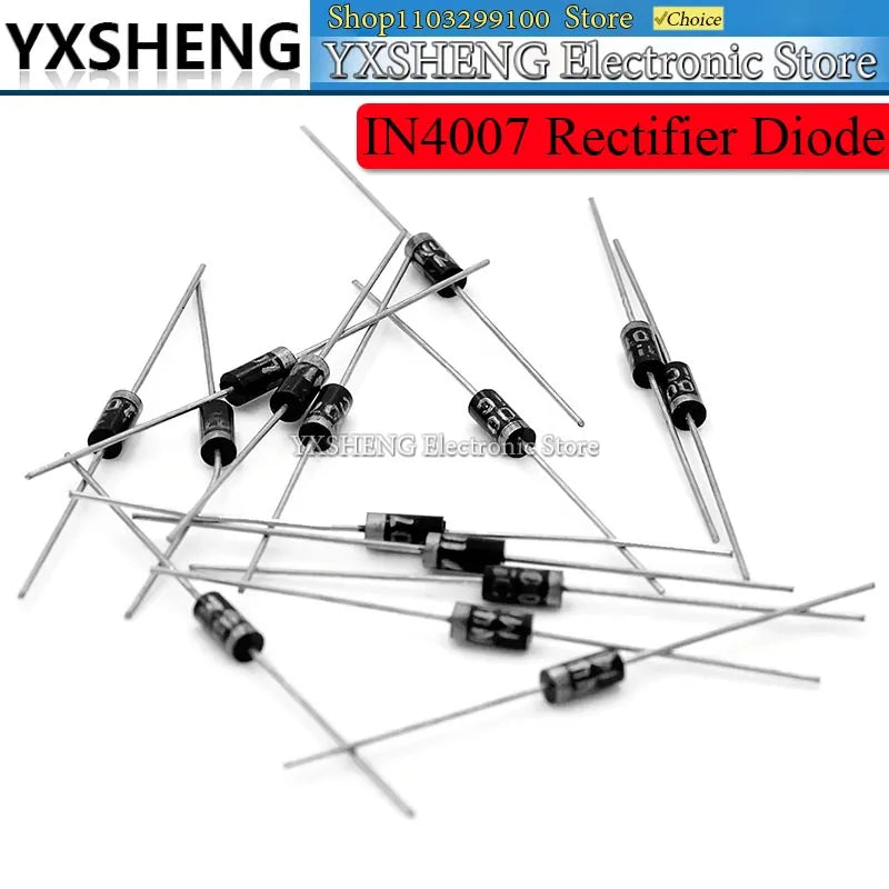 50PCS 1N4007 4007 1A 1000V DO-41 IN4007 0High Quality Rectifier Diode