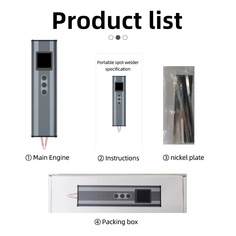 FS01 11 Gears Adjustable Spot Welder Handheld Battery Spot Welding Tool Weldable 0.3MM Nickel Belt 18650 Lithium Battery