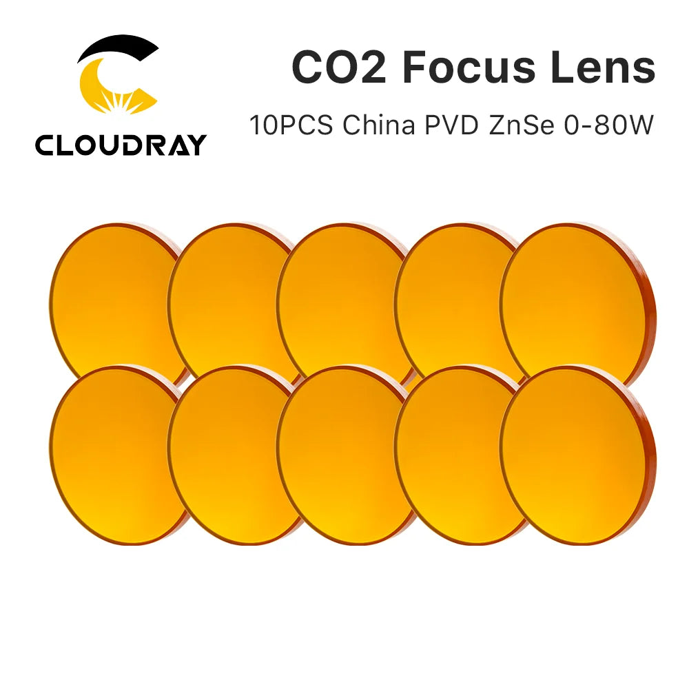 Cloudray 3/5/10PCS USA CVD Focus Lens ZnSe DIA 20mm FL 50.8/63.5mm for 0-200W CO2 Laser Engraving Cutting Machine