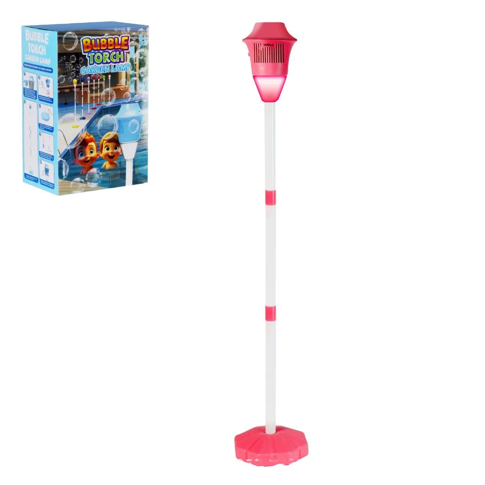 Rechargeable Bubble Maker With Stand With Night Light And Music Bubble Torch Automatic Vertical Bubbles Machine