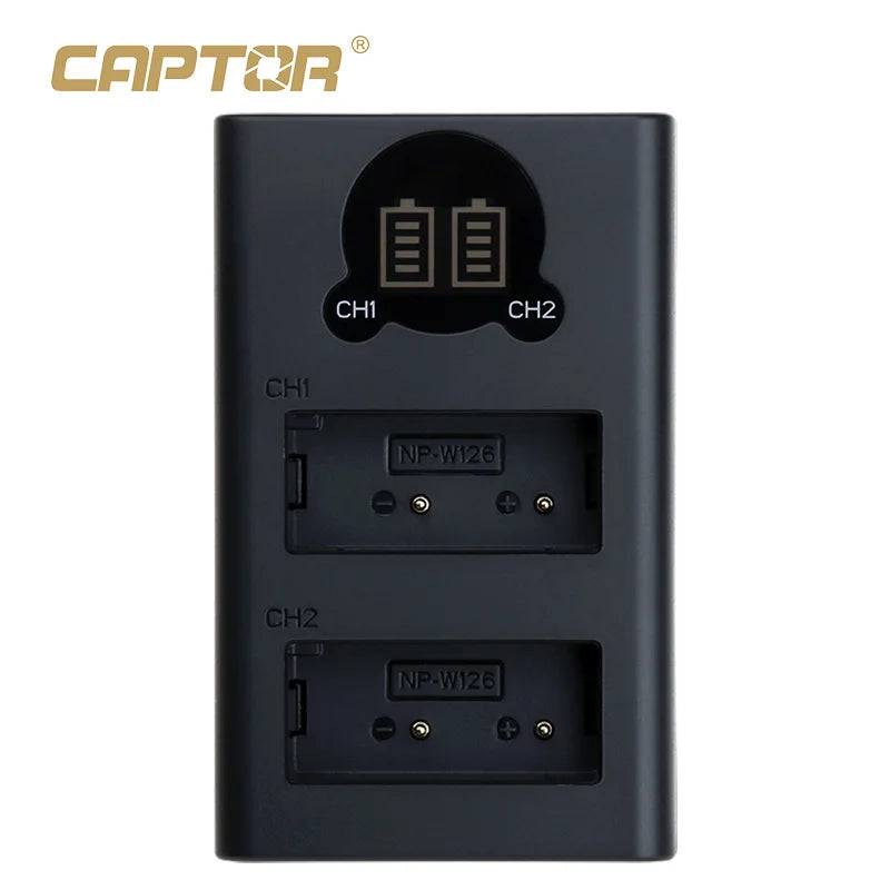 FB NP-W126S Dual USB Battery Charger for Fujifilm Camera XS10 XT30 II XA7 XA5 XA3 XT200 XT100 X100V X100F XE4 XE3 X-PRo1 Camera