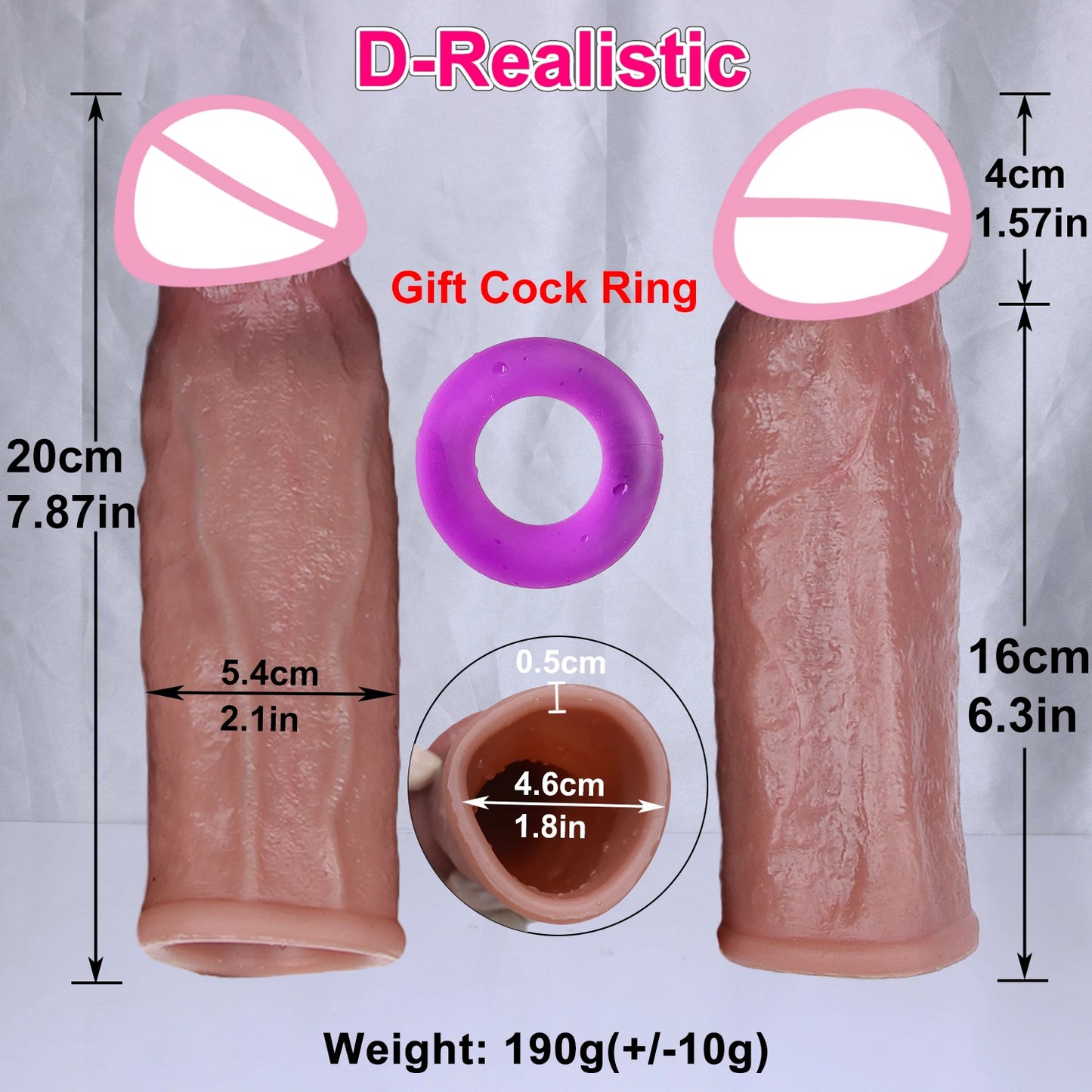 4 Styles Soft Realistic Enlarger Penis Sleeve Big Growth Real Silicone Dick Man Delayed Ejaculation Extend Cock Condom Sex Toy