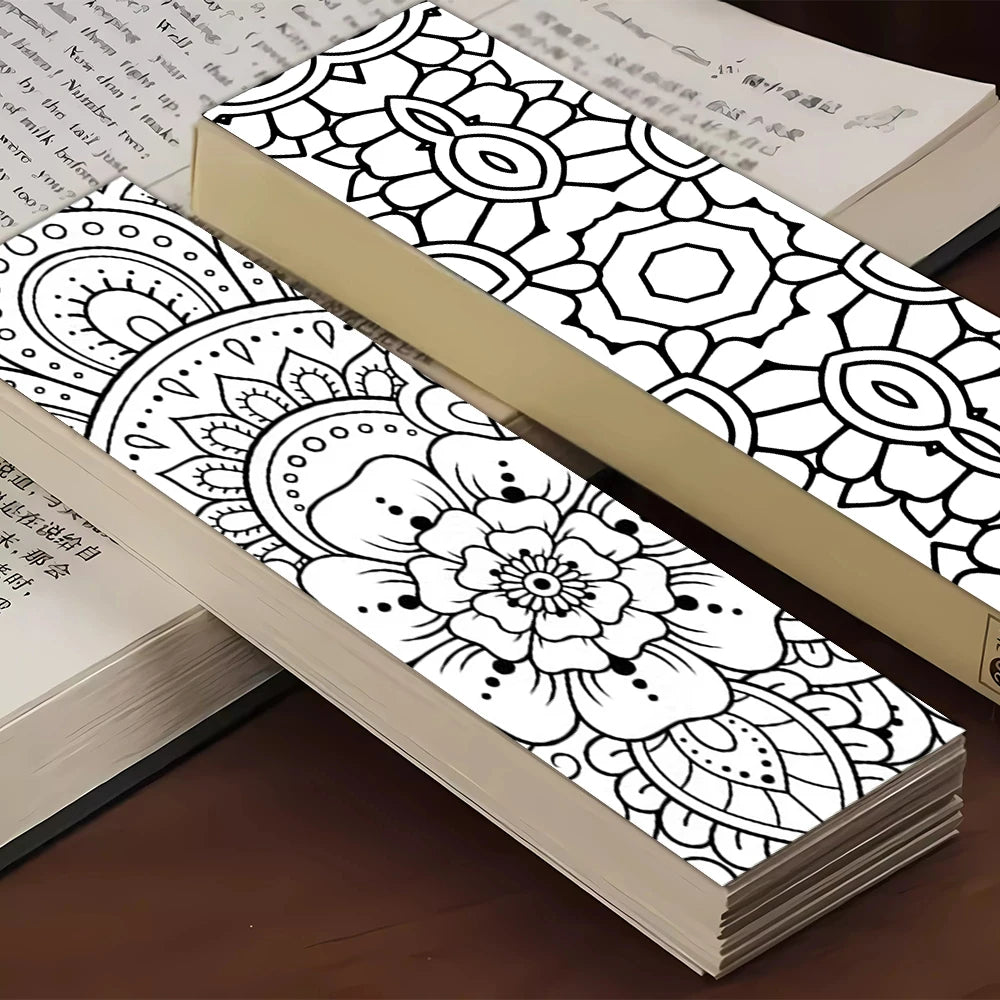32pcs Mandala Coloring Bookmarks, suitable for Christmas and Halloween gifts. They are also great for gifting to teachers