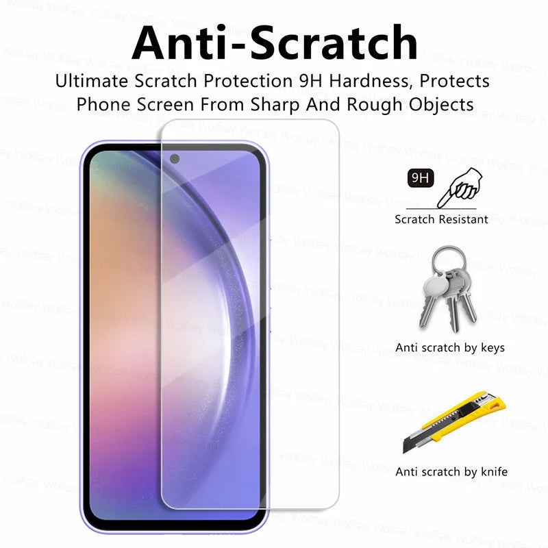 2/4PCS Protector For Tempered Samsung Galaxy A04S A14 A24 A34 A54 5G Full Glue Screen Glass