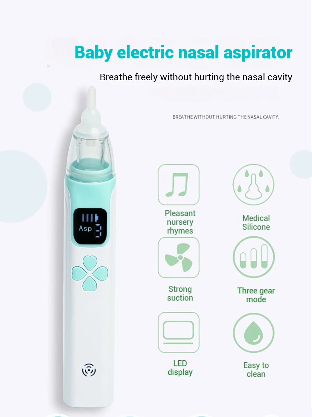 Baby Electric Nasal Aspirator 2025 New Pattern Charging Version Newborn Baby Nasal Aspirator Suck Out Prevent Nasal Congestion