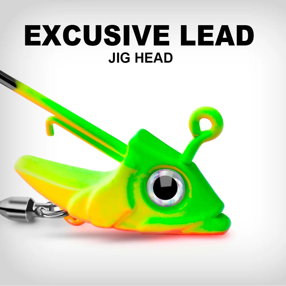 5pcs High-Performance Lead Jig Head Crank Hooks for Soft Worm Wobbler Lure Fishing - 7g to 15g - for Catching More Fish