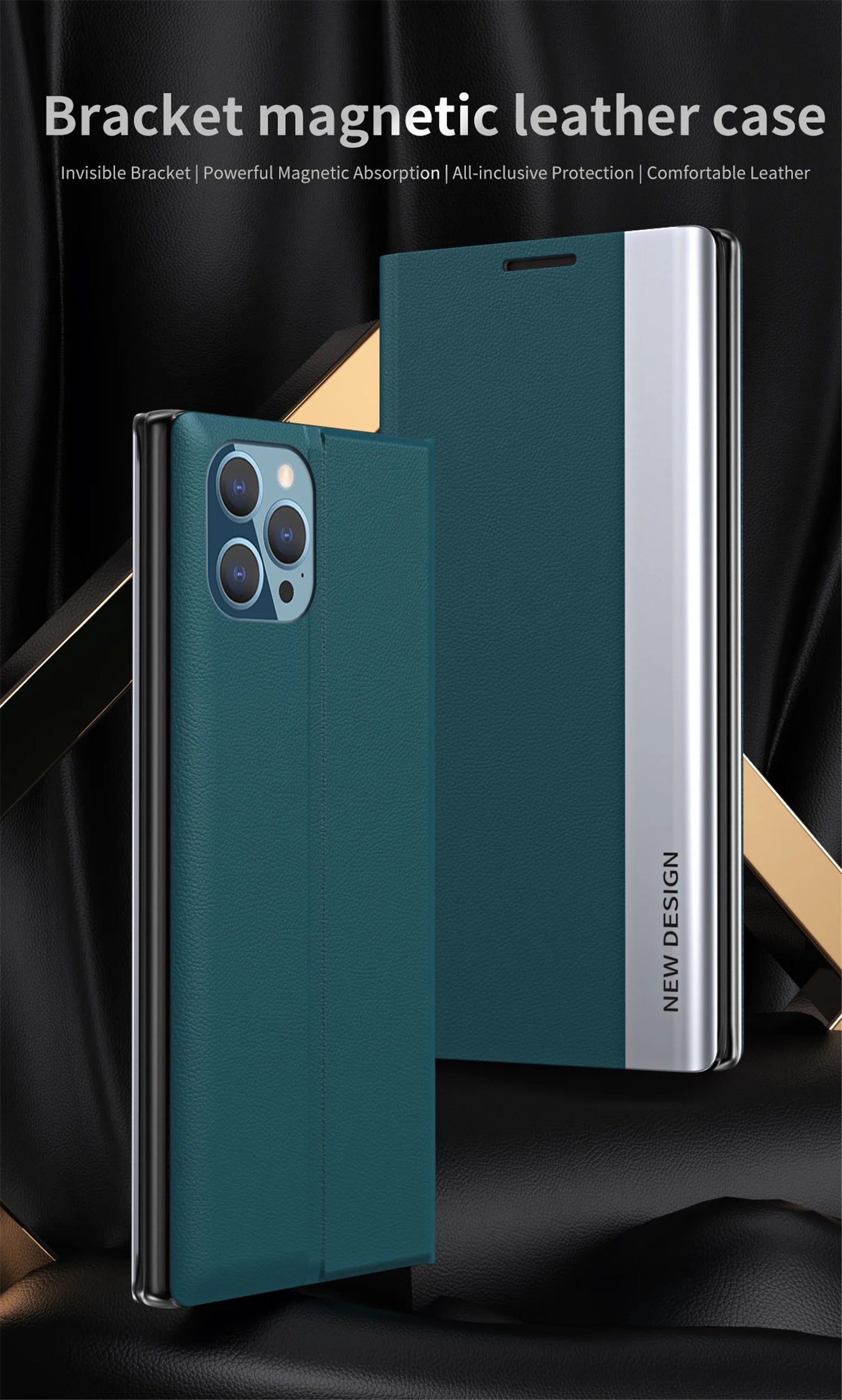 Flip Leather Case For Xiaomi Redmi Note 9S 10S 11S 12 Pro 9C 9T 10X K30S K40 Pro Luxury Ultrathin Magnetic Bracket Cover
