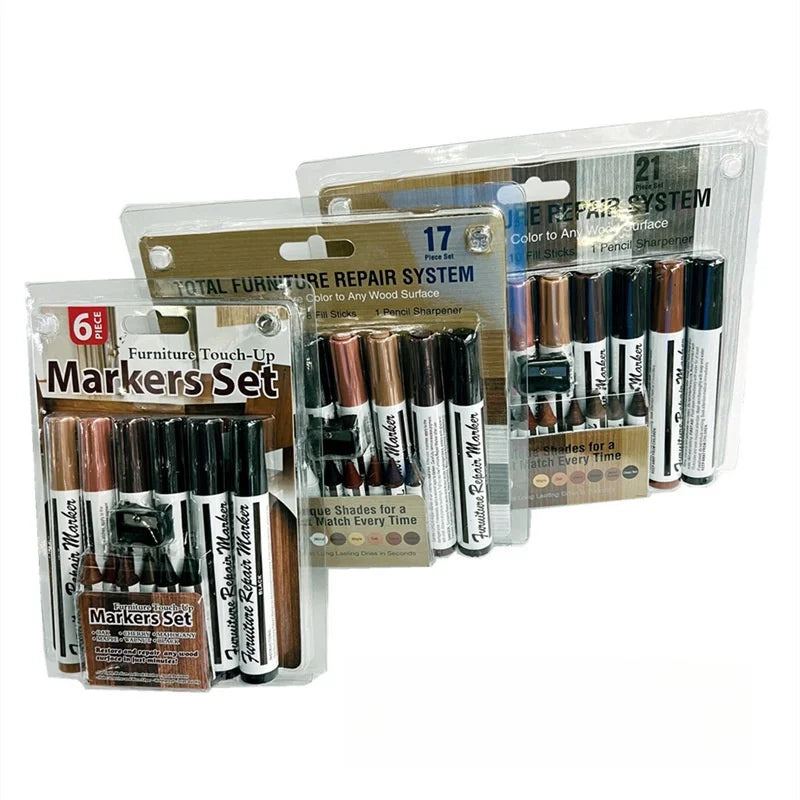 Furniture Repair Pen Wood Markers Wax Sticks Remover Scratches Filler Paint Restore Kit Wooden Cabinet Floors Tables Repair Tool