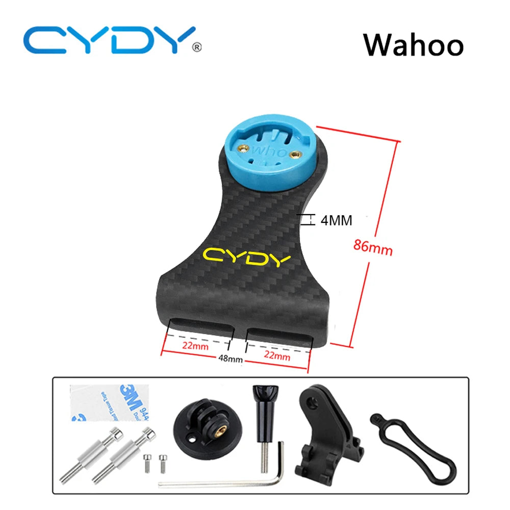 CYDY Carbon 3K Garmin Support For Bicycles Bryton Rider Whaoo Catey XOSS IGPSPORT MAGENE light holder MTB GPS Bike GOPRO Mount