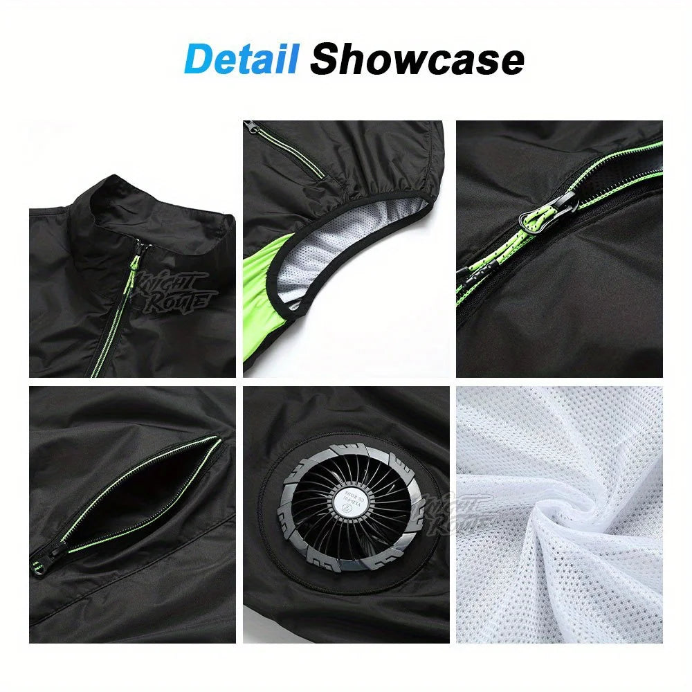2025Summer Cool Vest,Wearable Cooling Fan, Air-conditioned Clothes Continuous cooling 13 Hours,for High Temperature Work Fishing